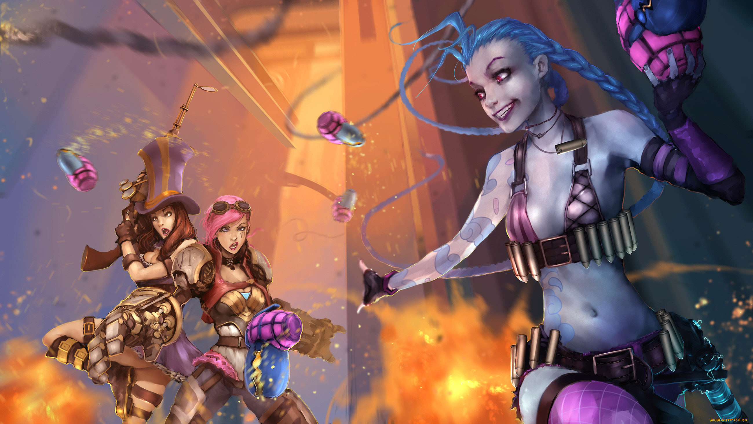  , league of legends, jinx, vi, caitlyn, league, of, legends